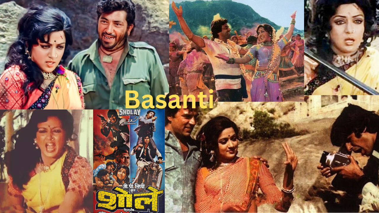 Hema Malini as Basanti in Sholay Movie
