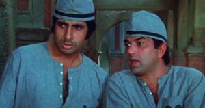 amitabh bacchan and dharmendra as jai and veeru